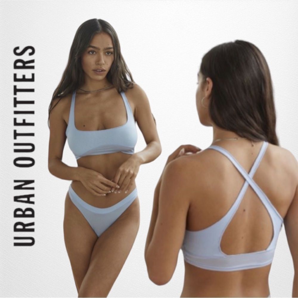 NEW  UO Urban Outfitters OFU Trixie Longline Engineered Scoop Bra Bralette M L